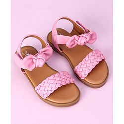 Cute Walk by Babyhug Sandals Bow Applique- Red