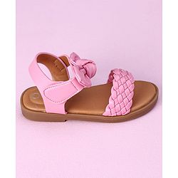 Cute Walk by Babyhug Sandals Bow Applique- Red