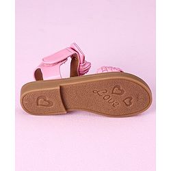 Cute Walk by Babyhug Sandals Bow Applique- Red