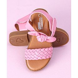 Cute Walk by Babyhug Sandals Bow Applique- Red