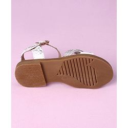 Cute Walk by Babyhug Sandals with Studded Lace - White