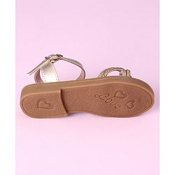 Cute Walk by Babyhug Sandals with Studded Lace - Gold