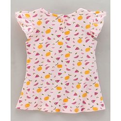 Babyhug Cap Sleeves Nighties Multiprint Pack of 2 - White Light Pink