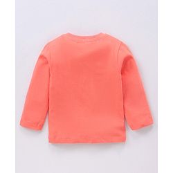 Babyhug Full Sleeves Night Suit Fox Print - Peach
