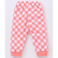 Babyhug Full Sleeves Night Suit Fox Print - Peach