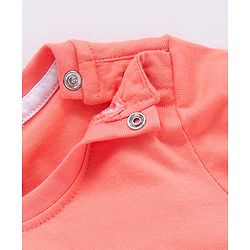 Babyhug Full Sleeves Night Suit Fox Print - Peach