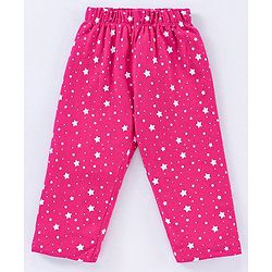 Babyhug 100% Cotton Full Sleeves Night Suit Bear Print - Maroon