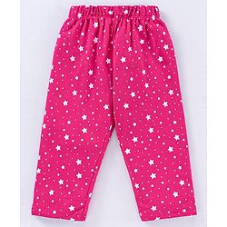 Babyhug 100% Cotton Full Sleeves Night Suit Bear Print - Maroon