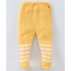 Babyhug Footed Striped Leggings - Yellow