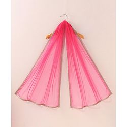 Babyhug Sleeveless Choli Lehenga And Dupatta With Floral Embroidery- Mustard Fuchsia