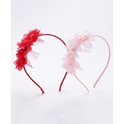 Babyhug Hair Bands Multicolor Pack of 2 - Red and Peach