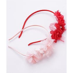 Babyhug Hair Bands Multicolor Pack of 2 - Red and Peach