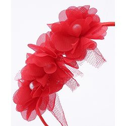 Babyhug Hair Bands Multicolor Pack of 2 - Red and Peach