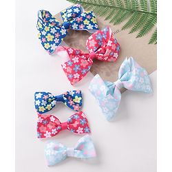 Babyhug Bow and Butterfly Clips Pack of 6 - Multicolor