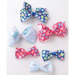 Babyhug Bow and Butterfly Clips Pack of 6 - Multicolor