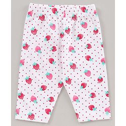 Babyhug Three Fourth Length Lycra Printed Leggings Pack Of 3 - Multicolor