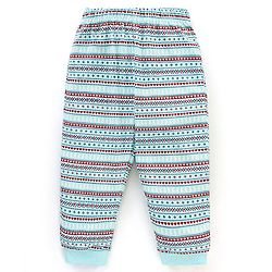 Babyhug Full Sleeves Nightwear Pyjama Set Santa Clause Print - Blue