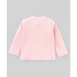 Babyhug 100% Cotton Full Sleeves Night Suit Dino Print - Pink