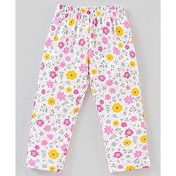 Babyhug 100% Cotton Full Sleeves Night Suit Dino Print - Pink