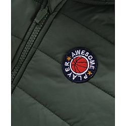 Babyhug Full Sleeves Hooded Solid Winter Jacket - Olive
