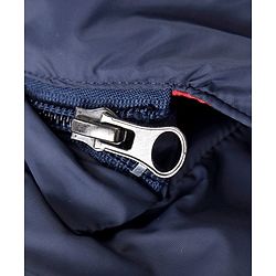 Babyhug Full Sleeves Color Block Detachable Hood Winter Jacket - Red Navy Blue White