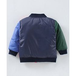 Babyhug Full Sleeves Color Block Bomber Jacket - Multicolor