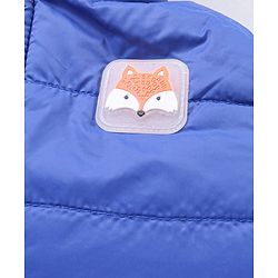 Babyhug Nylon Elastane Full Sleeves Hooded Reversible Jacket - Orange and Blue