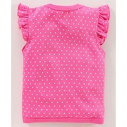 Babyhug 100% Cotton Cap Sleeves Vests Pack of 2 Floral & Polka Dot Print- Multicolor