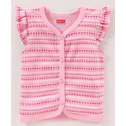 Babyhug 100% Cotton Cap Sleeves Vests Pack of 2 Floral & Polka Dot Print- Multicolor