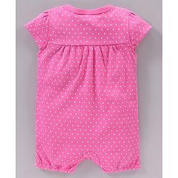 Babyhug Short Sleeves 100% Cotton Romper Pack of 2 - Pink Yellow