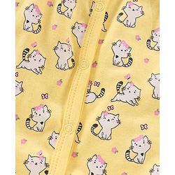 Babyhug Short Sleeves 100% Cotton Romper Pack of 2 - Pink Yellow