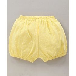 Babyhug 100% Cotton Bloomers Cat Print & Striped Pack Of 5 - Pink Yellow