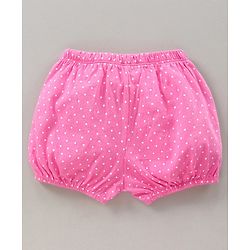 Babyhug 100% Cotton Bloomers Cat Print & Striped Pack Of 5 - Pink Yellow
