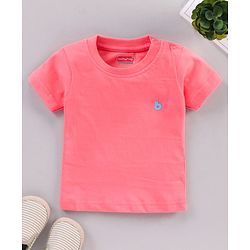 Babyhug Half Sleeves Solid T-Shirt - Pink