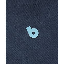 Babyhug Half Sleeves Cotton Solid T-Shirt with Logo - Navy