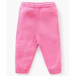 Babyhug Full Sleeves Baby Sweater Set With Cap Bunny Patch- Pink