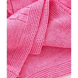 Babyhug Full Sleeves Baby Sweater Set With Cap Bunny Patch- Pink