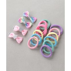 Babyhug Free Size Hair Clips & Bands Set - Multicolor