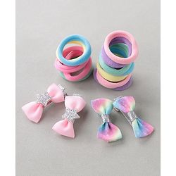Babyhug Free Size Hair Clips & Bands Set - Multicolor