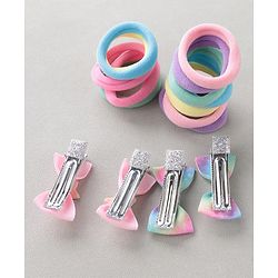 Babyhug Free Size Hair Clips & Bands Set - Multicolor