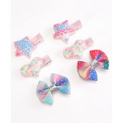 Babyhug Hair Pins And Clips Pack of 6 - Multicolor