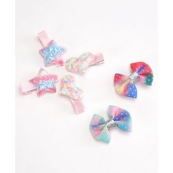 Babyhug Hair Pins And Clips Pack of 6 - Multicolor