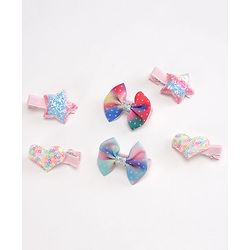 Babyhug Hair Pins And Clips Pack of 6 - Multicolor