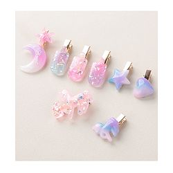 Babyhug Hair Pins And Clips Free Size Pack of 8 - Multicolor