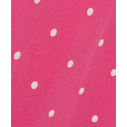 Babyhug Cotton Knit Half Sleeves Polka Dots Print Nighty - Pink