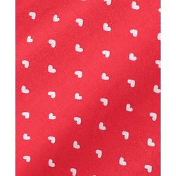 Babyhug Cotton Knit Short Sleeves Heart Print Baby Gown - Red