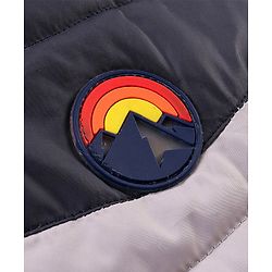 Babyhug Full Sleeves Color Block Quilted Jacket - Multicolour
