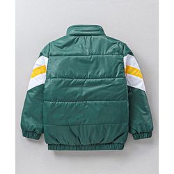 Babyhug Full Sleeves Color Block Hooded Jacket - Multicolor
