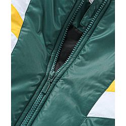 Babyhug Full Sleeves Color Block Hooded Jacket - Multicolor