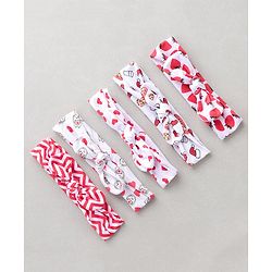 Babyhug Headbands Strawberry Print Pack Of 5 - White